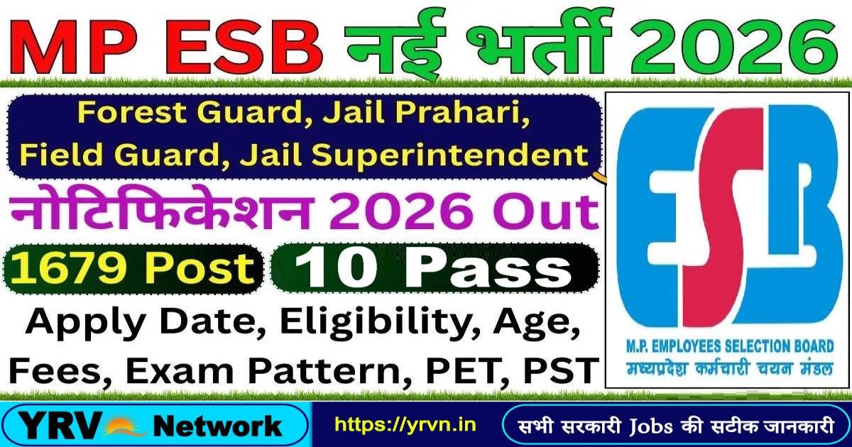 MPESB Van Rakshak and Jail Prahari Online Form 2026