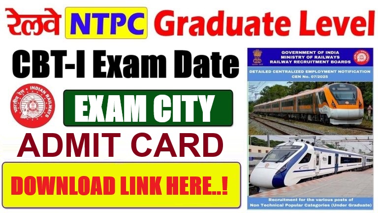 RRB NTPC Graduate Level CBT-I Exam Date 2026 – Out