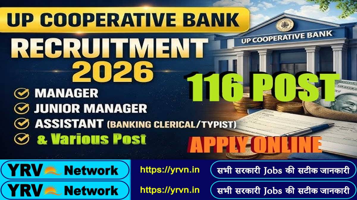 UP Co-operative Bank Various Post Online Form 2026