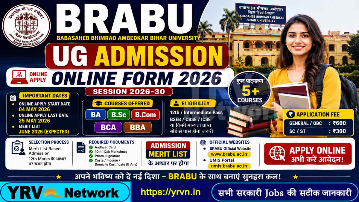 BRABU UG Admission Online Form 2026