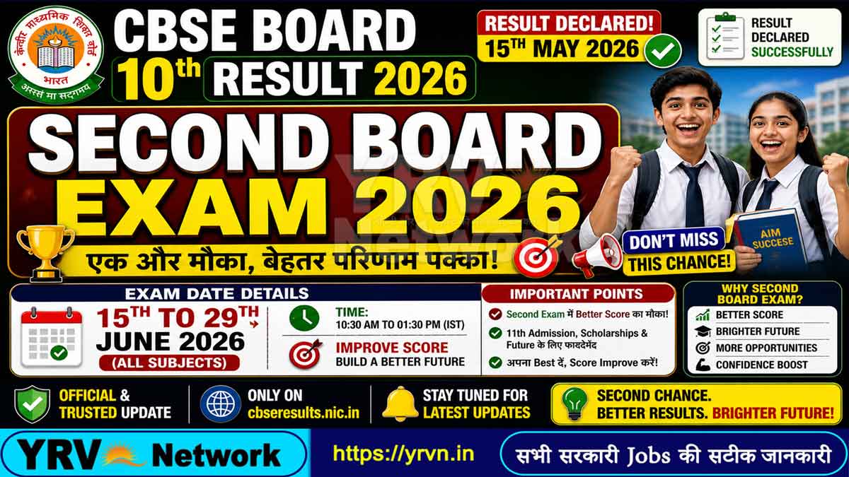 CBSE Board Class 10th Second Board Exam Date Sheet 2026 CBSE Class 10th Second Board Exam Admit Card