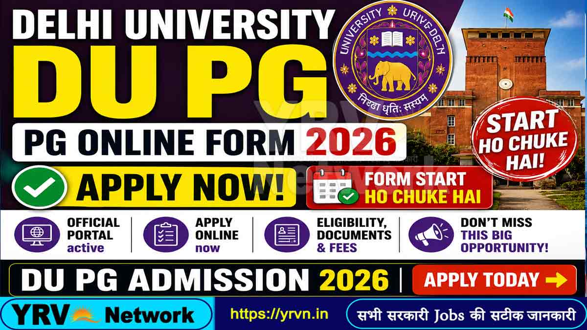 Delhi University DU PG Online Form 2026
