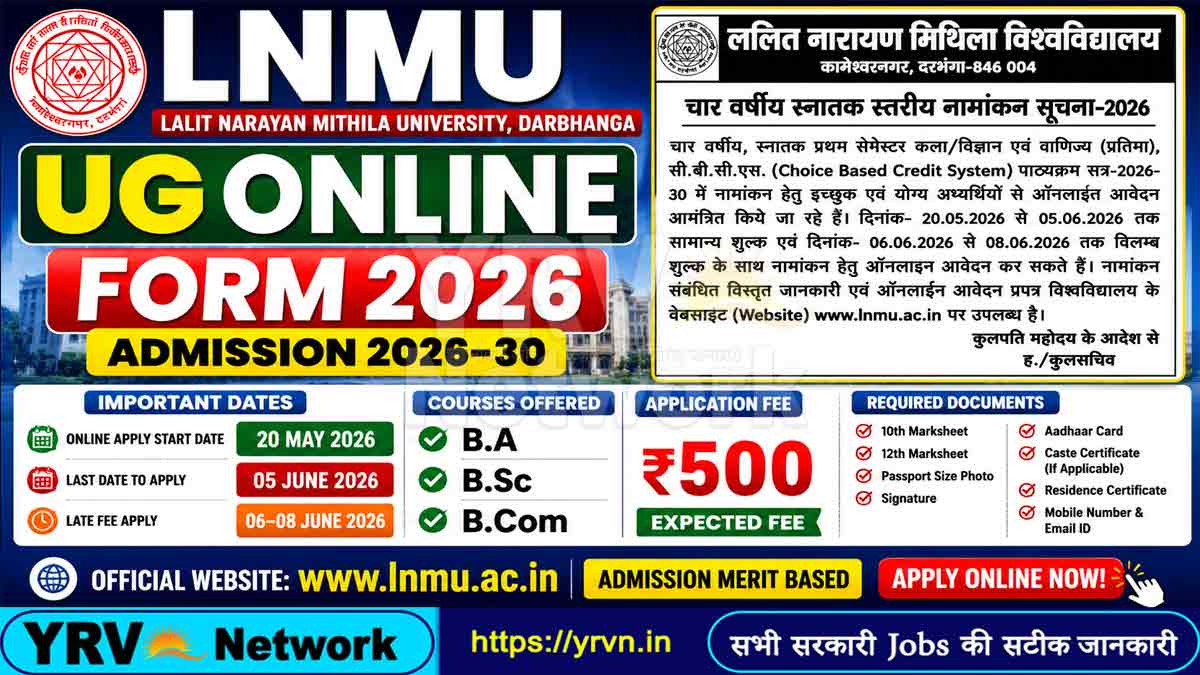 LNMU UG Online Form 2026
