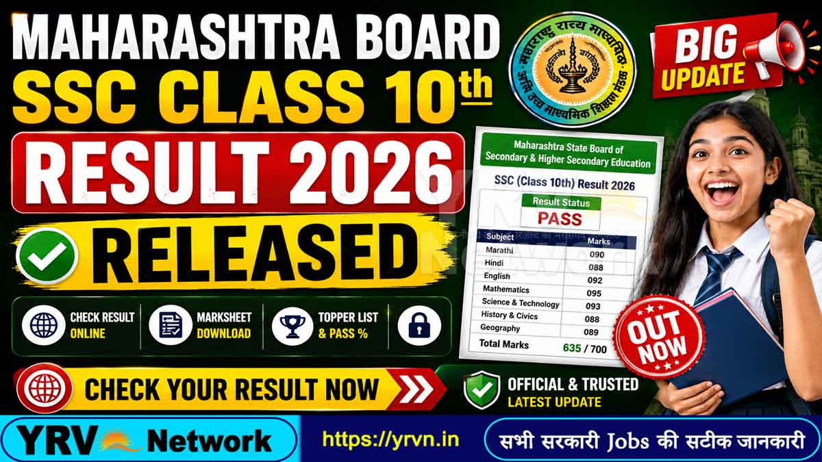 Maharashtra Board SSC Class 10th Result 2026