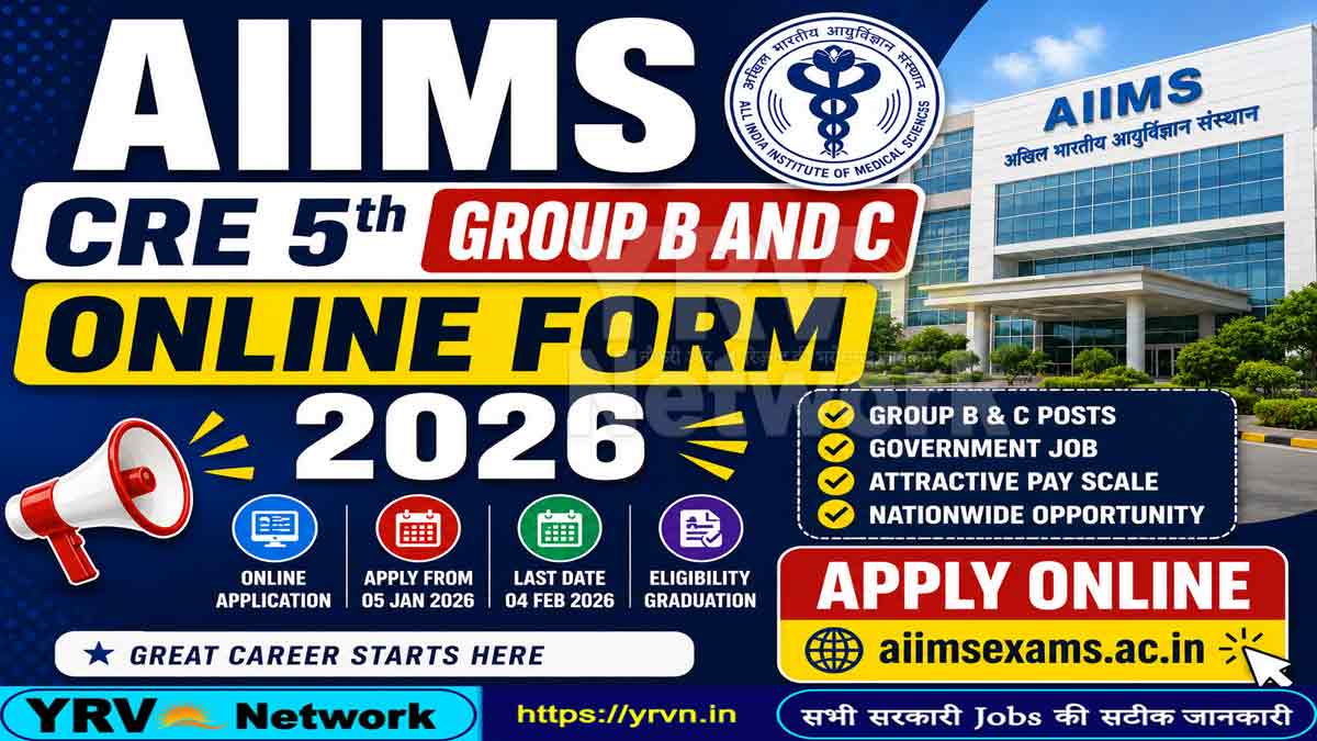 AIIMS CRE 5th Group B C Online Form 2026
