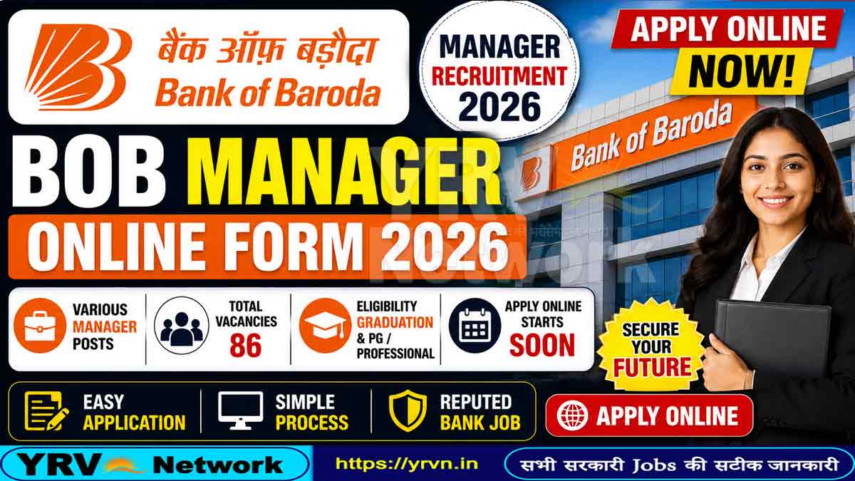 Bank of Baroda BOB Manager Online Form 2026