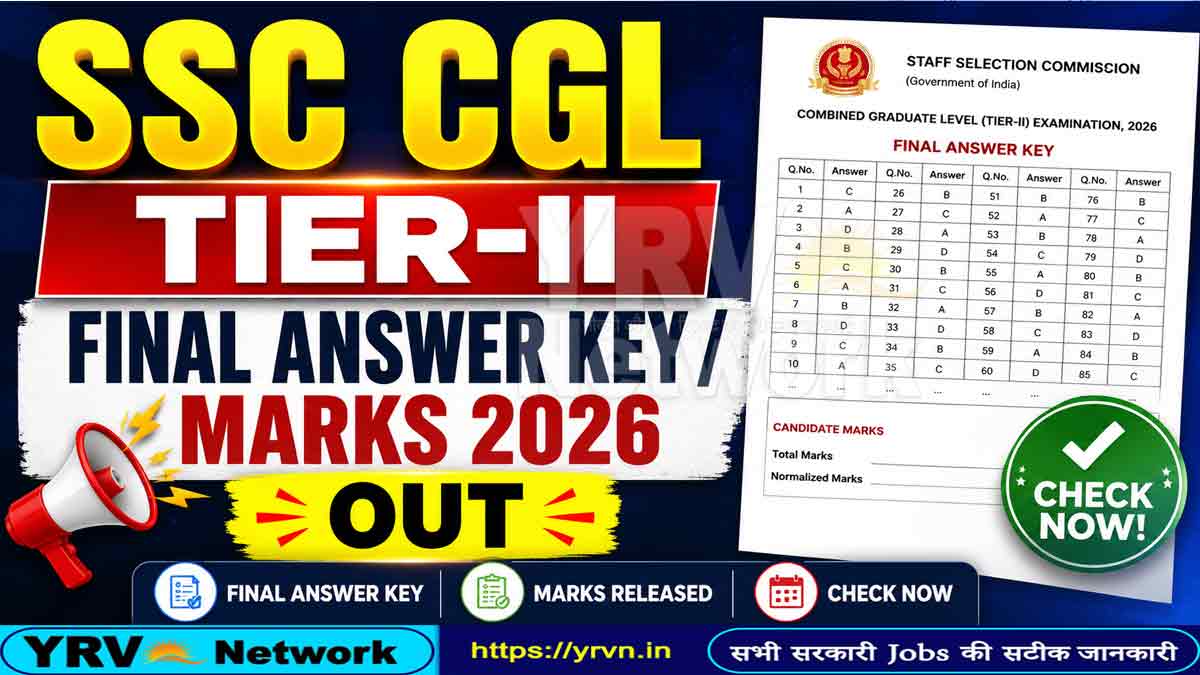 SSC CGL Tier-II Final Answer Key / Marks 2026 – Out