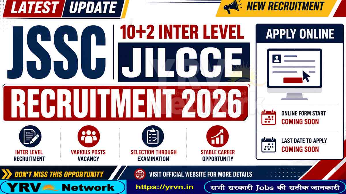 JSSC 10+2 Inter Level JILCCE 2026 Recruitment 2026