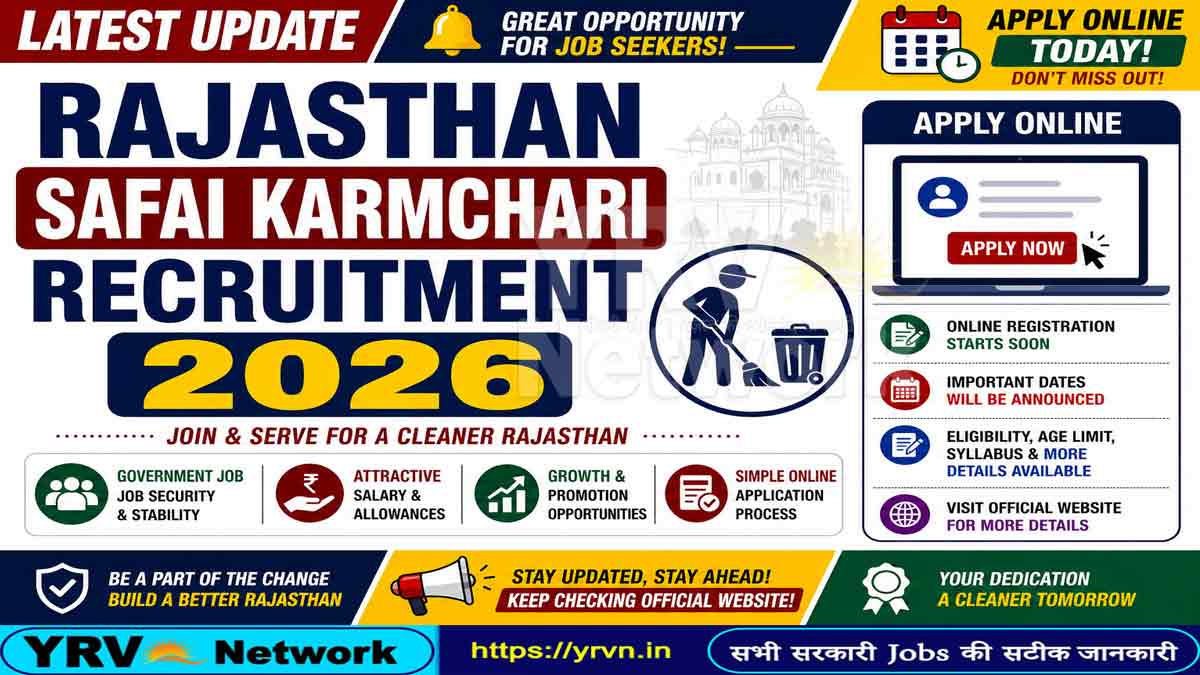 Rajasthan Safai Karmchari 2026 Bharti for 2026