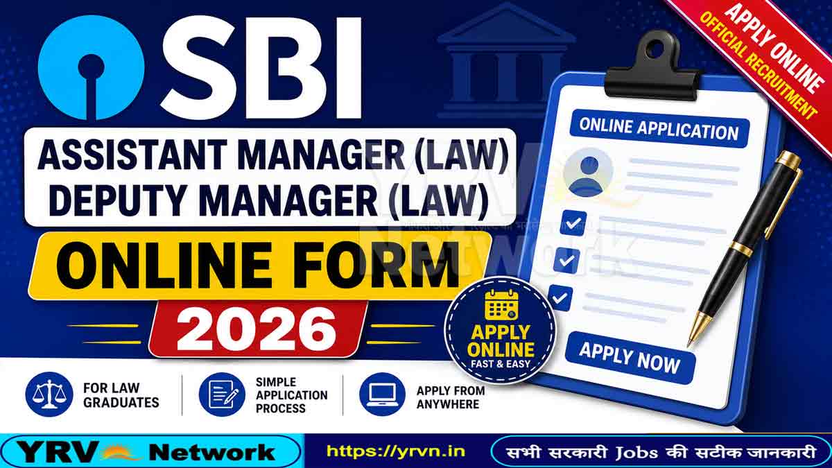 SBI Assistant Manager Law, Deputy Manager Law Online Form 2026