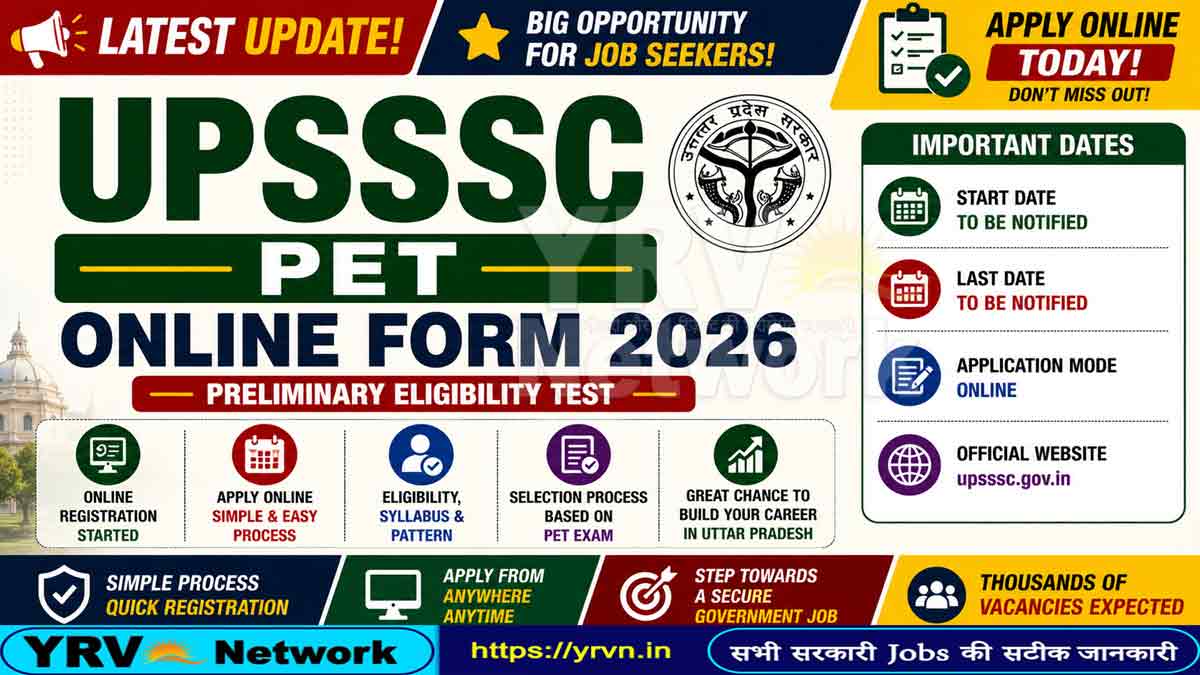 UPSSSC PET 2026 Online Form 2026
